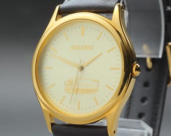 Vintage Seiko Alba Mens Dress Watch, 1996, Minimalist Quartz, Ref. Y136-6C90, Sunburst Dial, 33mm Gold Tone, Near MINT from Japan