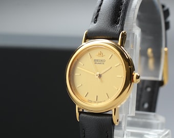 Vintage Seiko Galaxy Womens Dress Watch, 1993, Minimalist Quartz, Ref. 1N01-0E20, 21mm Gold Tone, Near MINT from Japan