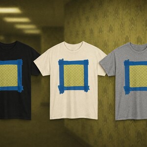 Camiseta minimalista inspirada en Backrooms / Camiseta analógica de terror Liminal Space imagen 6