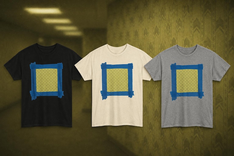 Camiseta minimalista inspirada en Backrooms / Camiseta analógica de terror Liminal Space imagen 6