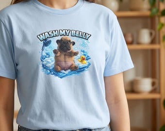Koszulka „Umyj mój brzuch” Pibble | Koszulka dla psa Pitbull