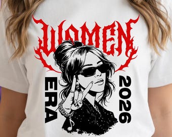 Women Era 2026 Shirt SVG PNG | Dark Pop Singer Graphic Tee | Feminine Music Era Art Design