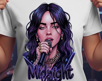 Midnight Vibe Singer SVG PNG – Music Lover Shirt Design – American Top singer art