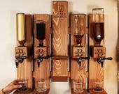 Personalized Whiskey Gift Set Liquor Dispenser, Wall Mounted Whiskey Dispenser, Custom Whiskey Storage with Glasses, Home Bar Decor Ideas