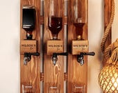 Personalized Whiskey Gift Set Liquor Dispenser, Wall Mounted Whiskey Dispenser, Custom Whiskey Storage with Glasses, Home Bar Decor Ideas