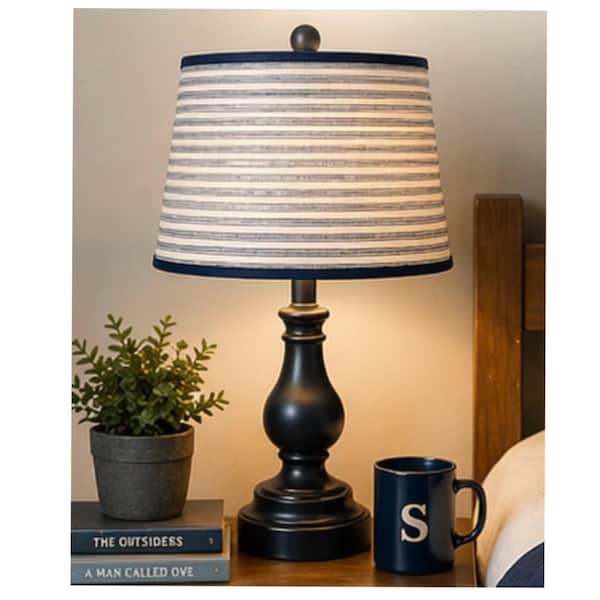 Navy Lampshade, Preppy Dorm Decor, Boys Dorm Room Lighting, College Dorm Bedding Decor, Classic Southern Style, Boys Bedroom Decor