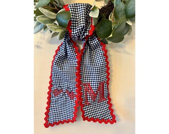 Memorial Day Wreath Sash | Front Door Decor | Fourth of July Decor | Patriotic Door Bow