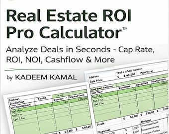 Investment Property Calculator | Cash Flow & ROI Analysis (Excel + Google Sheets)