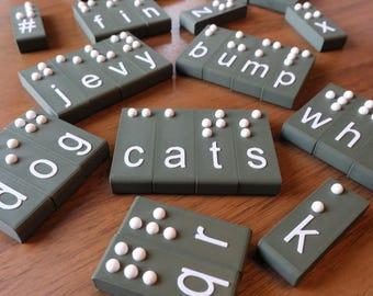 Magnetic Jumbo Braille Letter Blocks | Tactile Learning Toy for Blind & Visually Impaired