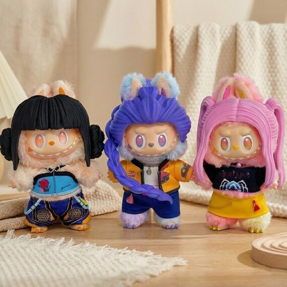 Labubu Doll Clothes 17cm – Kpop Demon Hunter Outfit for Labubu, Rumi Zoey Mira Style, Collectible Doll Clothing
