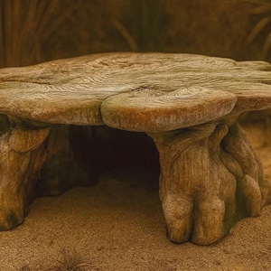 SnakeRock Reptile Hide – Natural Rock Cave & Basking Platform (3D Printed PETG)