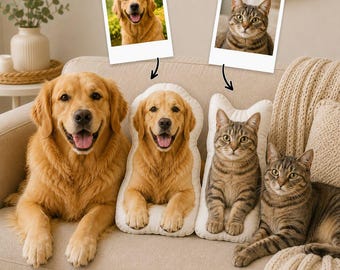 Custom Pet Pillow, Personalized Dog Pillow, Custom Pet Portrait, Dog Lover Gift, Photo Pet Cushion, Custom Dog Plush