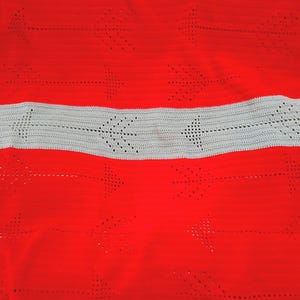 Pattern for Filet Crochet Arrow Afghan Throw Blanket