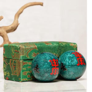 Green Baoding Balls, Longevity Design, Zen Meditation Stress Relief, Chinese Wellness Tool