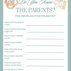 Printable Baby Shower Games, 4 Baby Shower Games, Green - Etsy