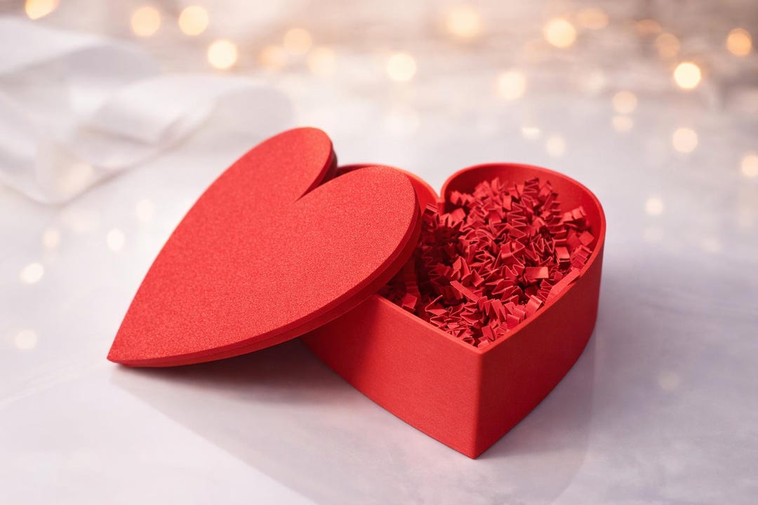 3D Printed Heart Gift Box – Romantic Packaging for Couples, Valentine’s ...