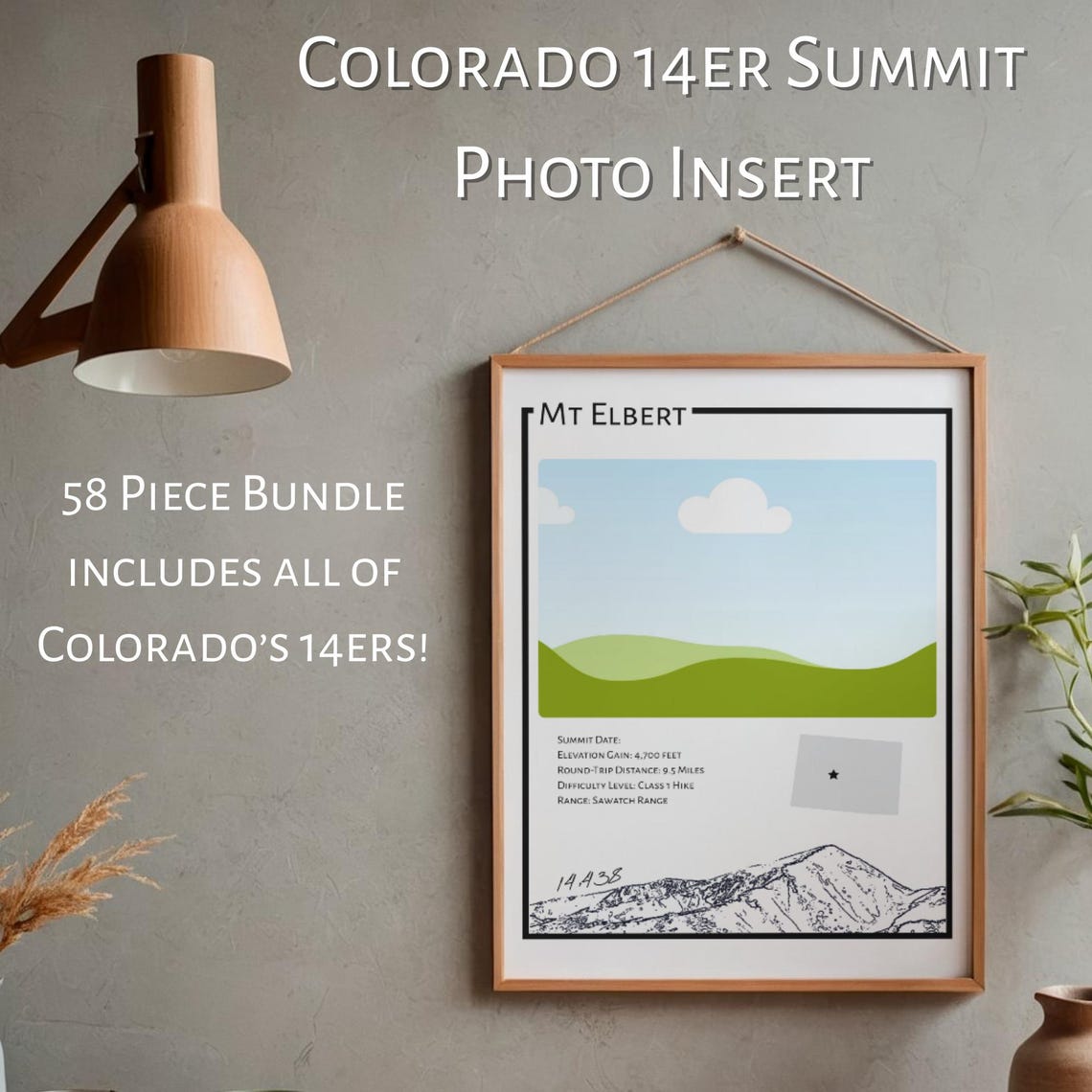 Colorado 14er Summit Photo Insert - All 58 - Etsy