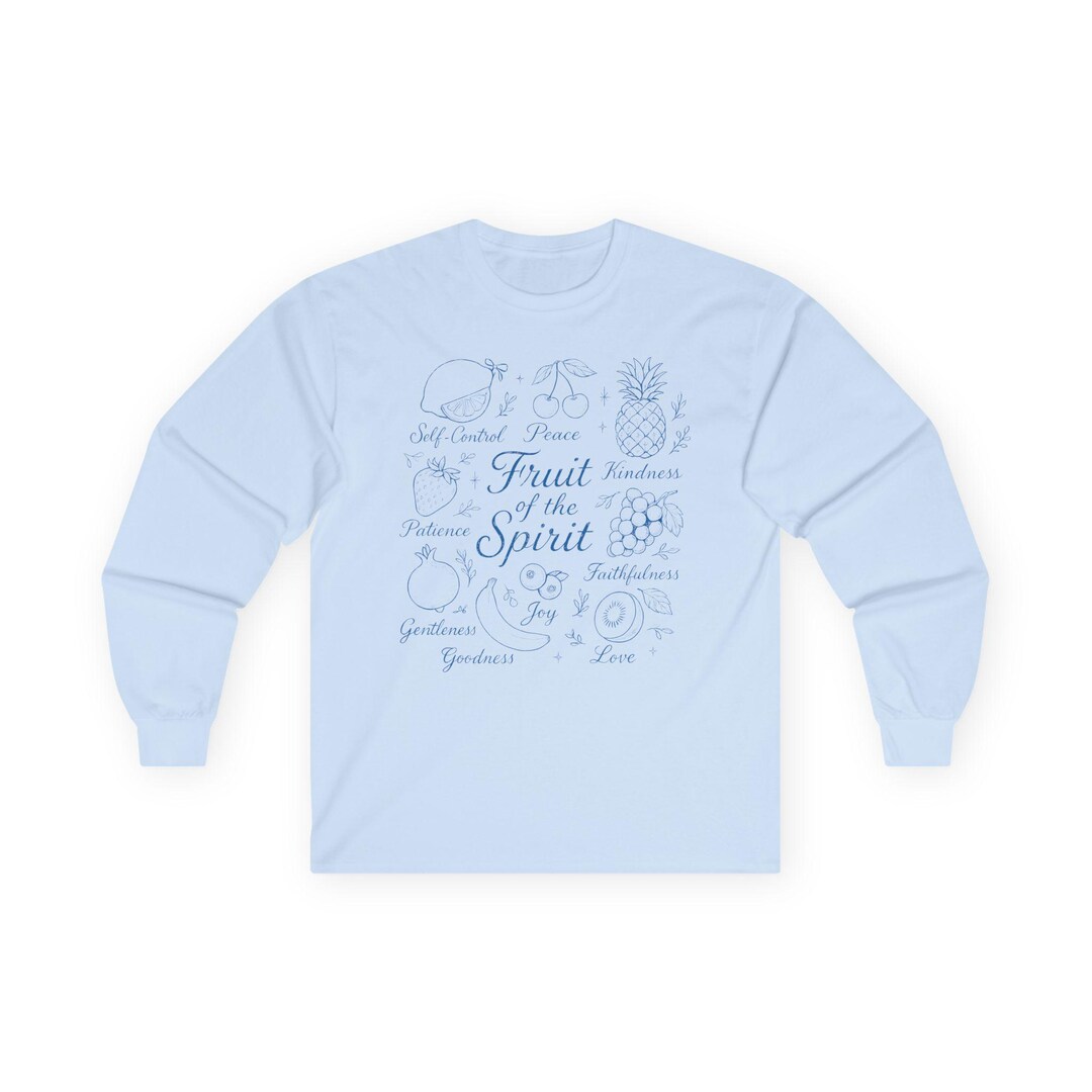 Fruit of the Spirit Long Sleeve Shirt, Christian Bible Verse Shirt ...