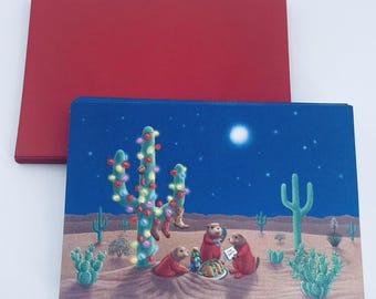 Tarjetas navideñas vintage Hallmark sin usar: 13 tarjetas y 14 sobres, estilo suroeste.
