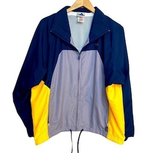 Adidas Yellow and Blue Jacket Xl - Etsy