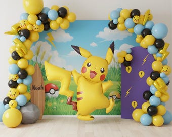 Giant Yellow Electric Mouse Balloon – 50" Anime Character Party Decor