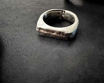 Organic sand cast womens/mens ring sz 9.75