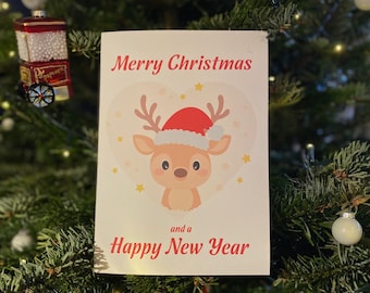 Printable Christmas & New Year Card - Instant Download