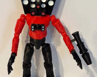 Titan Speakerman Figura articolata stampata in 3D – Skibidi Toilet Fan Art Posabile 10”