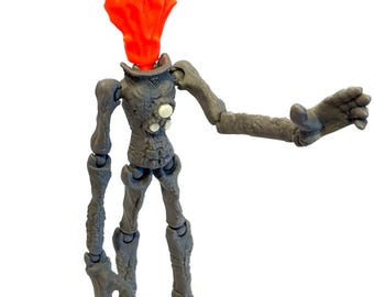 Figura ispirata a Chimney Head di Roblox / Giocattolo snodabile di una creatura horror / Mostro da collezione stampato in 3D