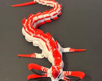 Reaper Leviathan Inspired Articulated Flexi | 16” Subnautica Inspired Creature | Fan Art
