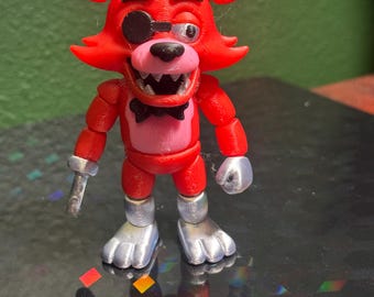 Cartone animato flessibile-articolato-agitante-stampato in 3D ispirato a FNAF Foxy
