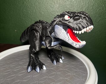 Giocattolo di dinosauro Omega Rex articolato, dinosauro flessibile stampato in 3D