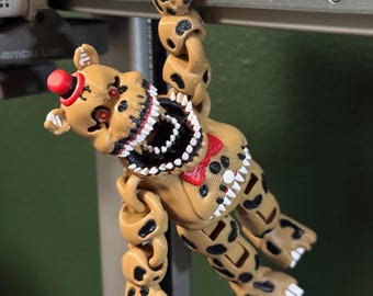 Figura di orso horror articolata / Inquietante stile animatronico da collezione / Giocattolo snodabile stampato in 3D