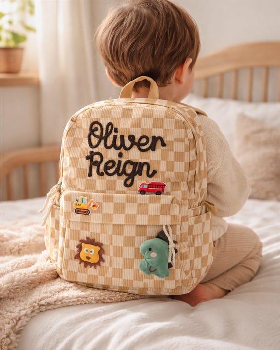 Personalized Kids Backpack, Custom Name Toddler School Bag, Preschool Book Bag, Back to School Gift