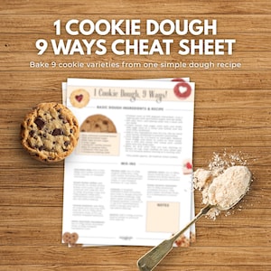 Cookie Dough Cheat Sheet | 1 Recipe, 9 Flavor Variations (PDF Download)