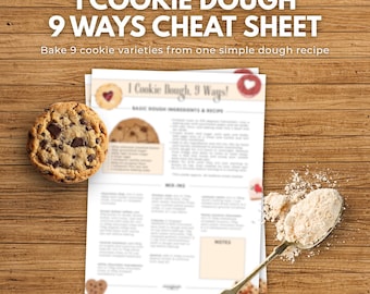 Cookie Dough Cheat Sheet | 1 Recipe, 9 Flavor Variations (PDF Download)