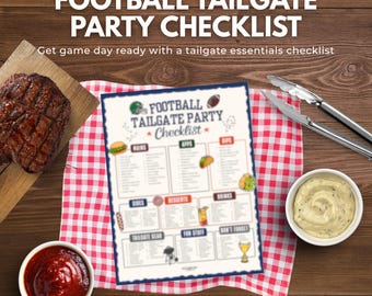 Football Tailgate Party Checklist | Game Day Planner (PDF Download)