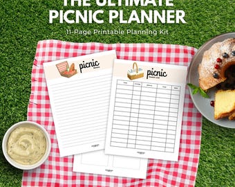 Ultimate Picnic Planner Printable | Food Ideas, Checklist, Menu (PDF Download)