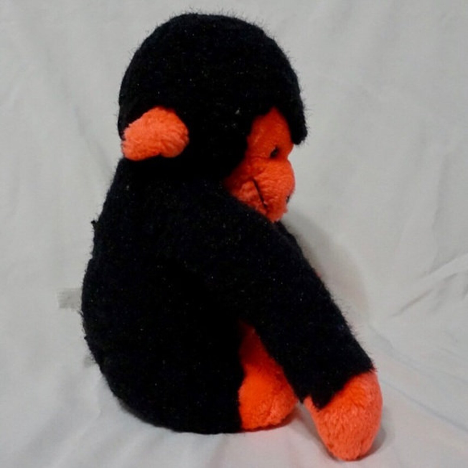 Long Armed Black and Neon Orange Gorilla Plush Toy Etsy