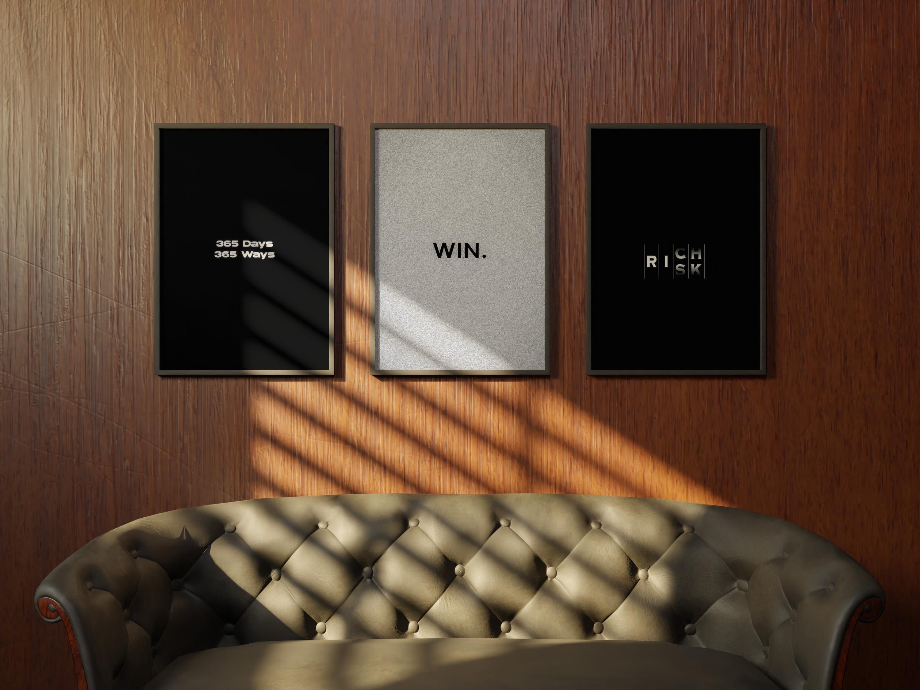 Motivational Wall Art Set of 3, Entrepreneur Office Decor, Success ...