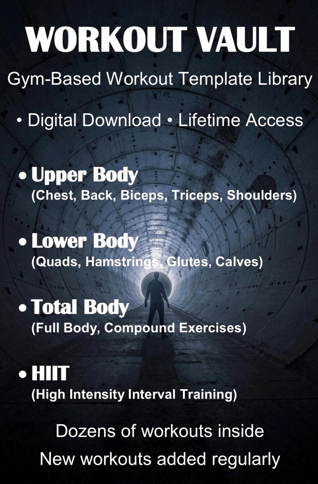 Workout Vault -- Gym-based Workout Template Library - Etsy