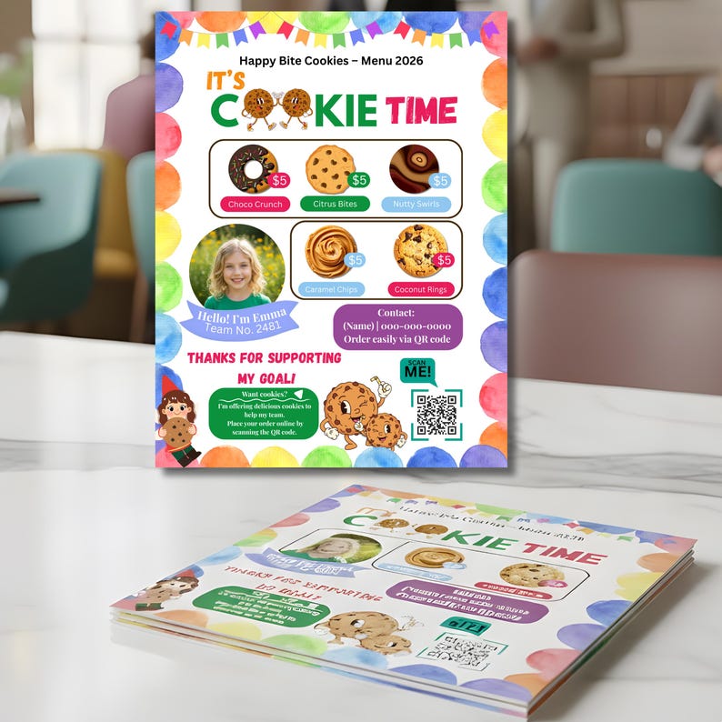 Cookie Menu.pdf 2026 Editable LBB Cookie Flyer Template, QR Code Cookie Menu, Ready to ...