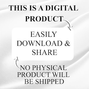 K&ouml;nnte beinhalten: Wei&szlig;es Grafikdesign mit schwarzem Text auf wei&szlig;em Hintergrund. Der Text lautet: &bdquo;DIES IST EIN DIGITALES PRODUKT. EINFACH HERUNTERLADEN & TEILEN. ES WERDEN KEINE PHYSISCHEN PRODUKTE VERSENDET.&ldquo;