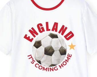 England Jersey ""It's Coming Home"" Fußball-Trikot Retro Vintage Style Fan Ausrüstung Feuchtigkeitstransport Sport T-Shirt International Fan Geschenk."