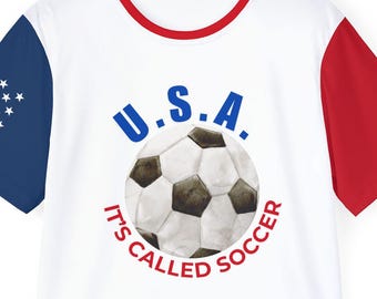 U.S.A. Soccer Jersey "It's Called Soccer" Football Shirt Retro Vintage Style Fan Gear Moisture Wicking Sports Tee International Fan Gift
