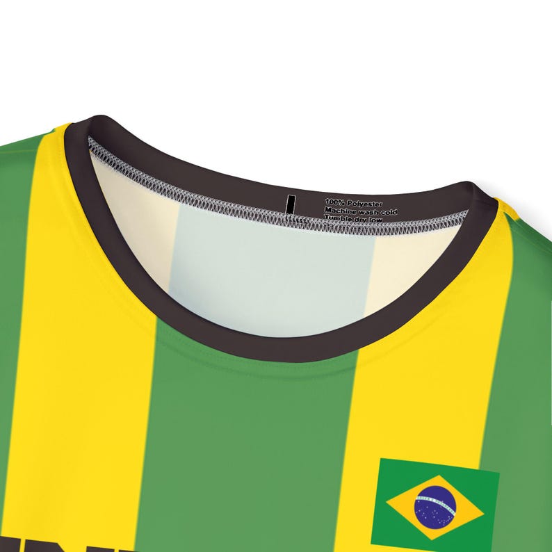 Brazil Soccer Jersey Number 10 Football Shirt Retro Vintage Style Fan Gear Moisture Wicking Sports Tee International Fan Gift image 3