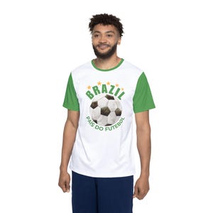 "Brasilien Fußball Trikot ""Pais do Futebol"" Fußball Trikot Retro Vintage Style Fan Ausrüstung Feuchtigkeitstransport Sport Tee International Fan Geschenk." Bild 4