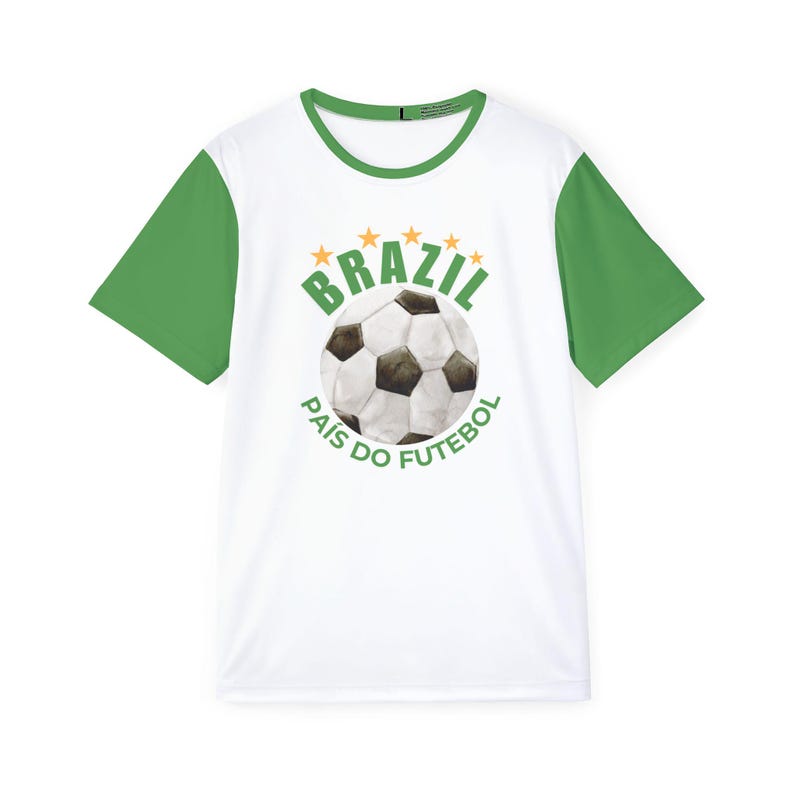 "Brasilien Fußball Trikot ""Pais do Futebol"" Fußball Trikot Retro Vintage Style Fan Ausrüstung Feuchtigkeitstransport Sport Tee International Fan Geschenk." Bild 1