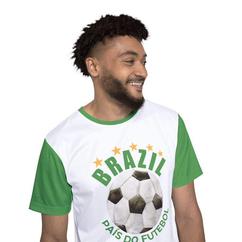 "Brasilien Fußball Trikot ""Pais do Futebol"" Fußball Trikot Retro Vintage Style Fan Ausrüstung Feuchtigkeitstransport Sport Tee International Fan Geschenk." Bild 8