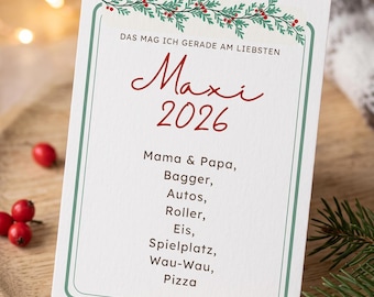 Canva Vorlage Lieblingsdinge Poster A4 | Meilenstein Kleinkind Druckvorlage | Personalisierbare Wörter PDF Download | Geschenkidee Eltern